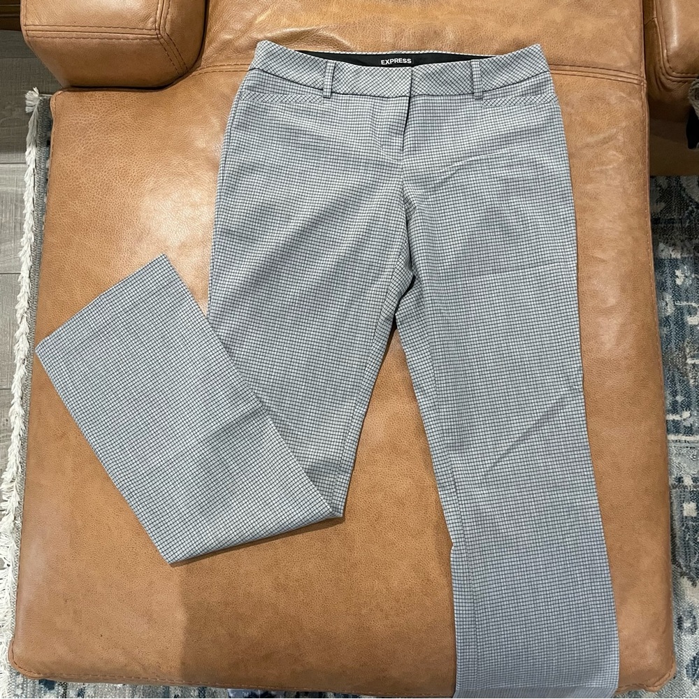 Express Columnist Windowpane Dress Pants